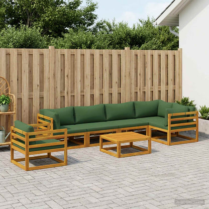 vidaXL Sofa Set 7 pcs Natural Solid Acacia Wood 1