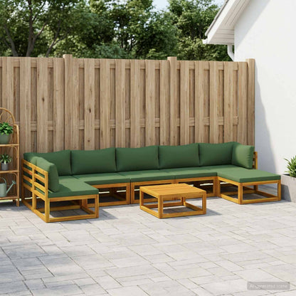 vidaXL Sofa Set 8 pcs Natural Solid Acacia Wood 1