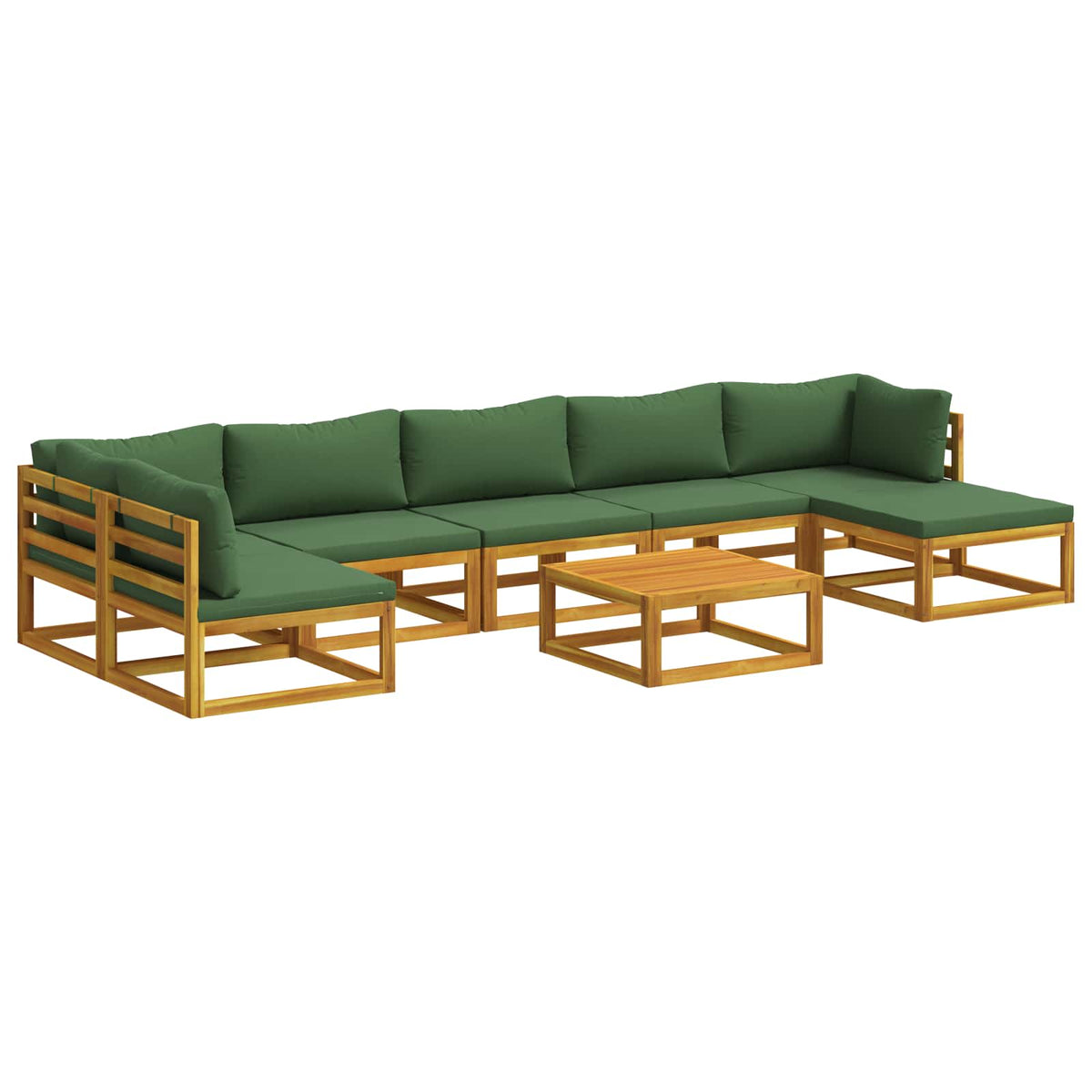 vidaXL Sofa Set 8 pcs Natural Solid Acacia Wood 2