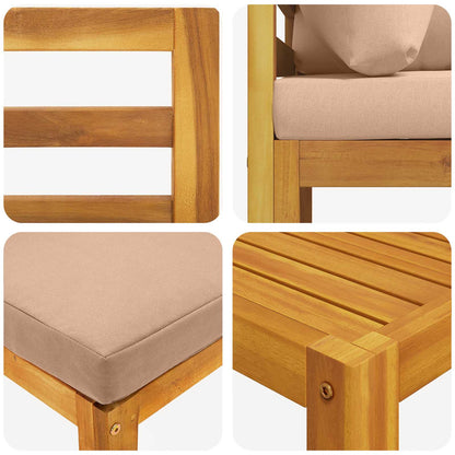 vidaXL Sofa Set 6 pcs Natural Solid Acacia Wood 6