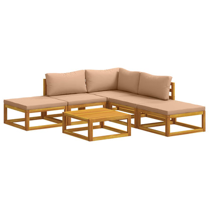 vidaXL Sofa Set 6 pcs Natural Solid Acacia Wood 1