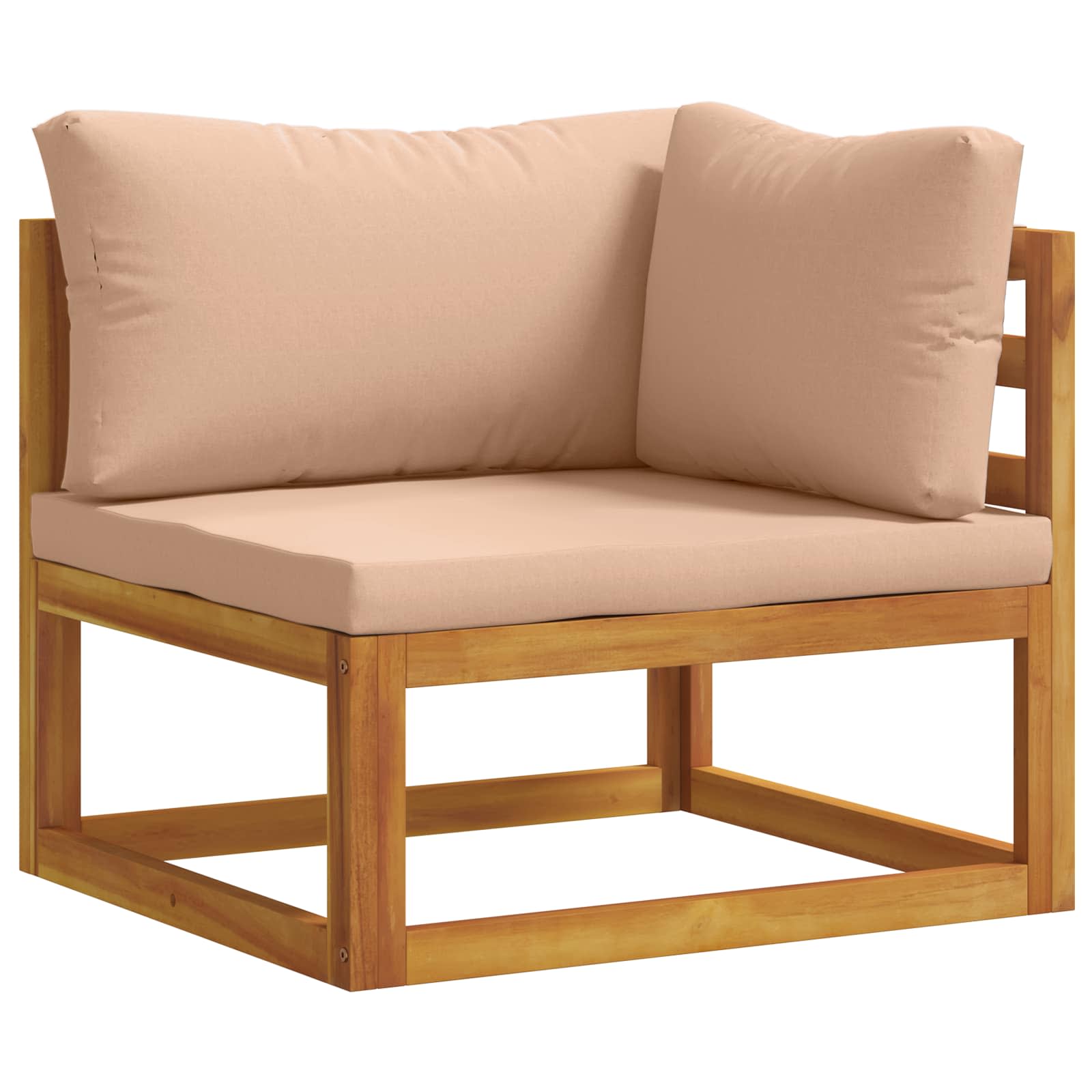 vidaXL 5 Piece Garden Lounge Set Modular Natural Solid Acacia Wood 2