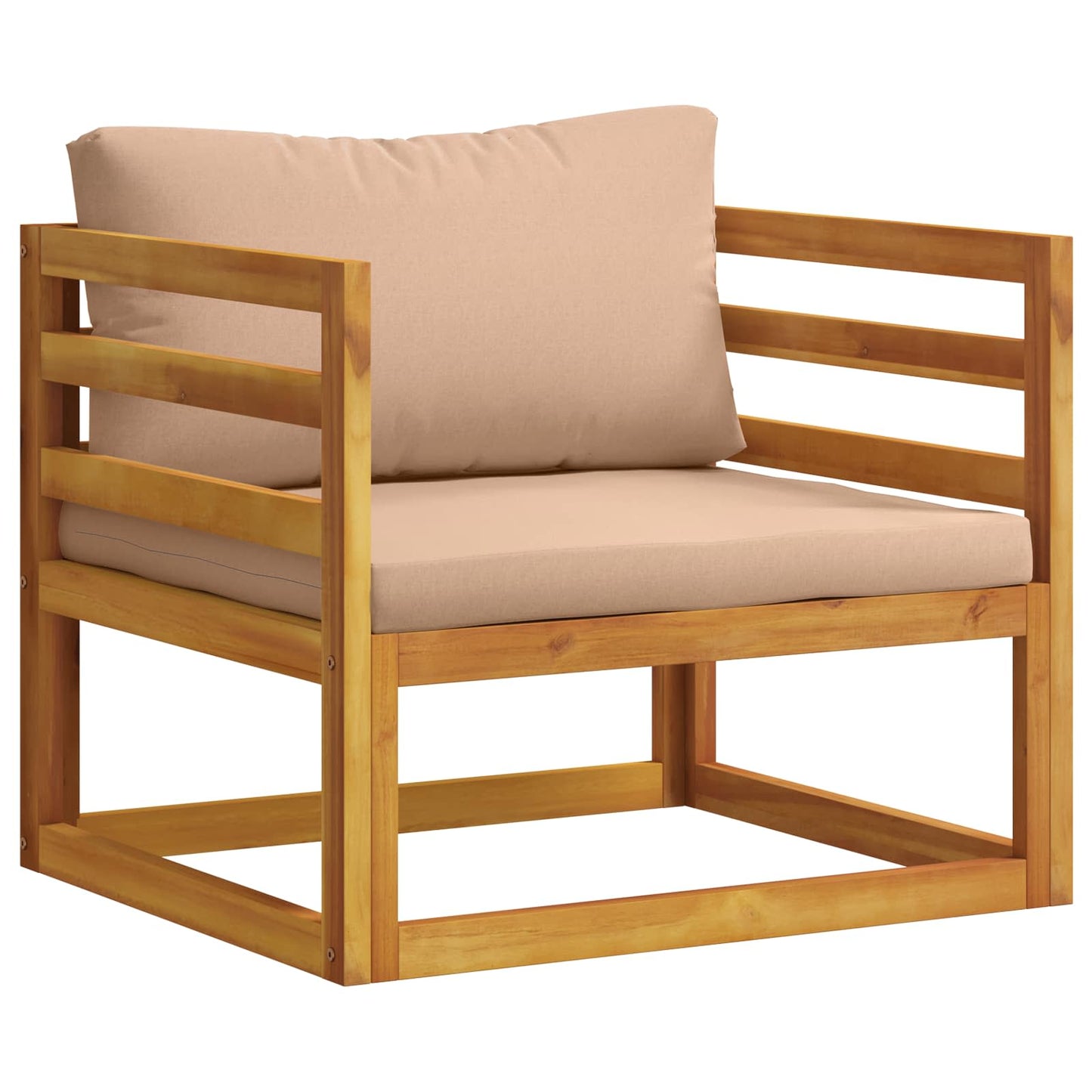 vidaXL 5 Piece Garden Lounge Set Modular Natural Solid Acacia Wood 3