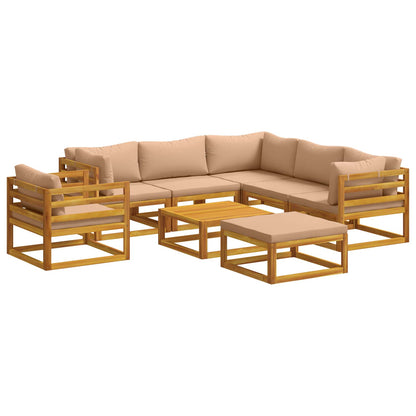 vidaXL Sofa Set 8 pcs Natural Solid Acacia Wood 2