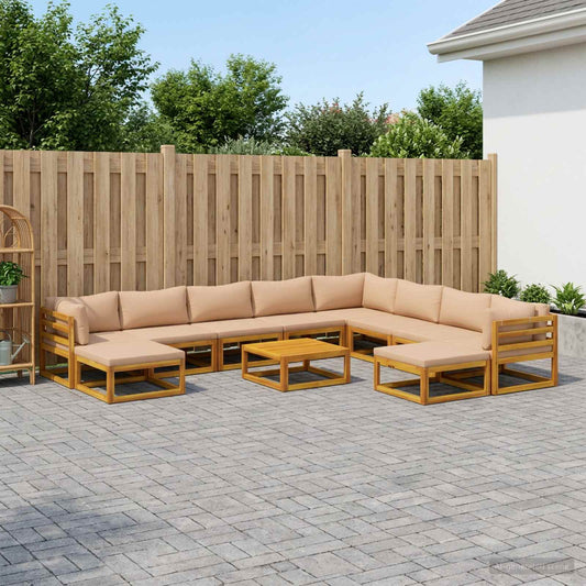 vidaXL Sofa Set 11 pcs Natural Solid Acacia Wood 1