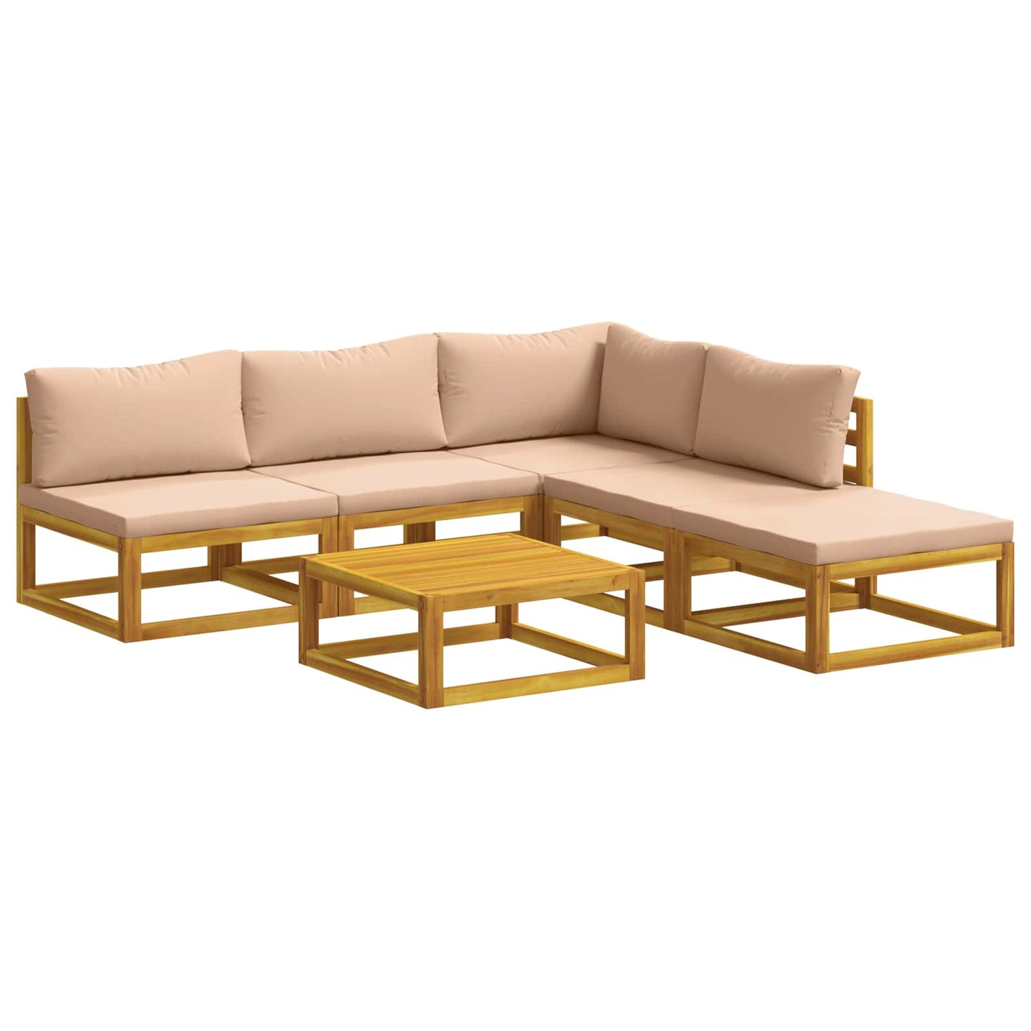 vidaXL Sofa Set 6 pcs Natural Solid Acacia Wood 1