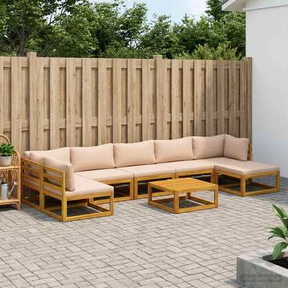 vidaXL Sofa Set 8 pcs Natural Solid Acacia Wood 1
