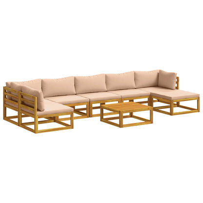 vidaXL Sofa Set 8 pcs Natural Solid Acacia Wood 2