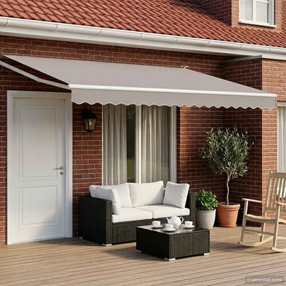 vidaXL Solar Electric Awning Frame 4.5 x 3 m White 1