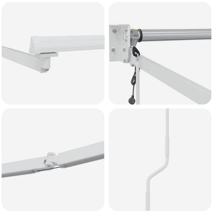 vidaXL Solar Electric Awning Frame 5 x 3 m White 6