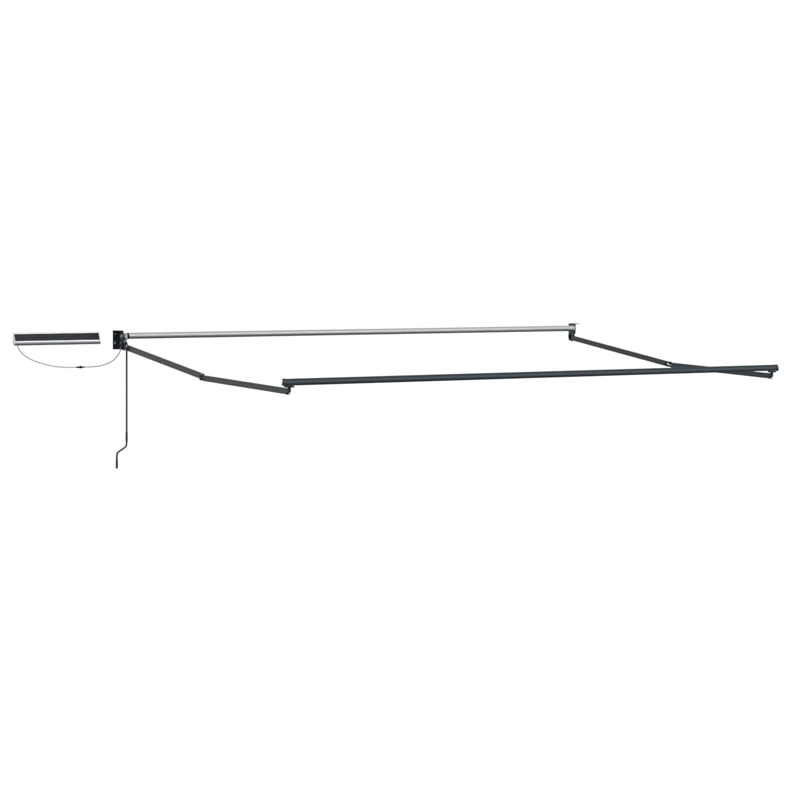 vidaXL Electric Retractable Awning Frame Anthracite 5 x 3 m Aluminium 2