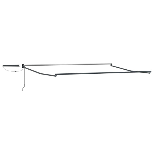 vidaXL Electric Retractable Awning Frame Anthracite 5 x 3 m Aluminium 2