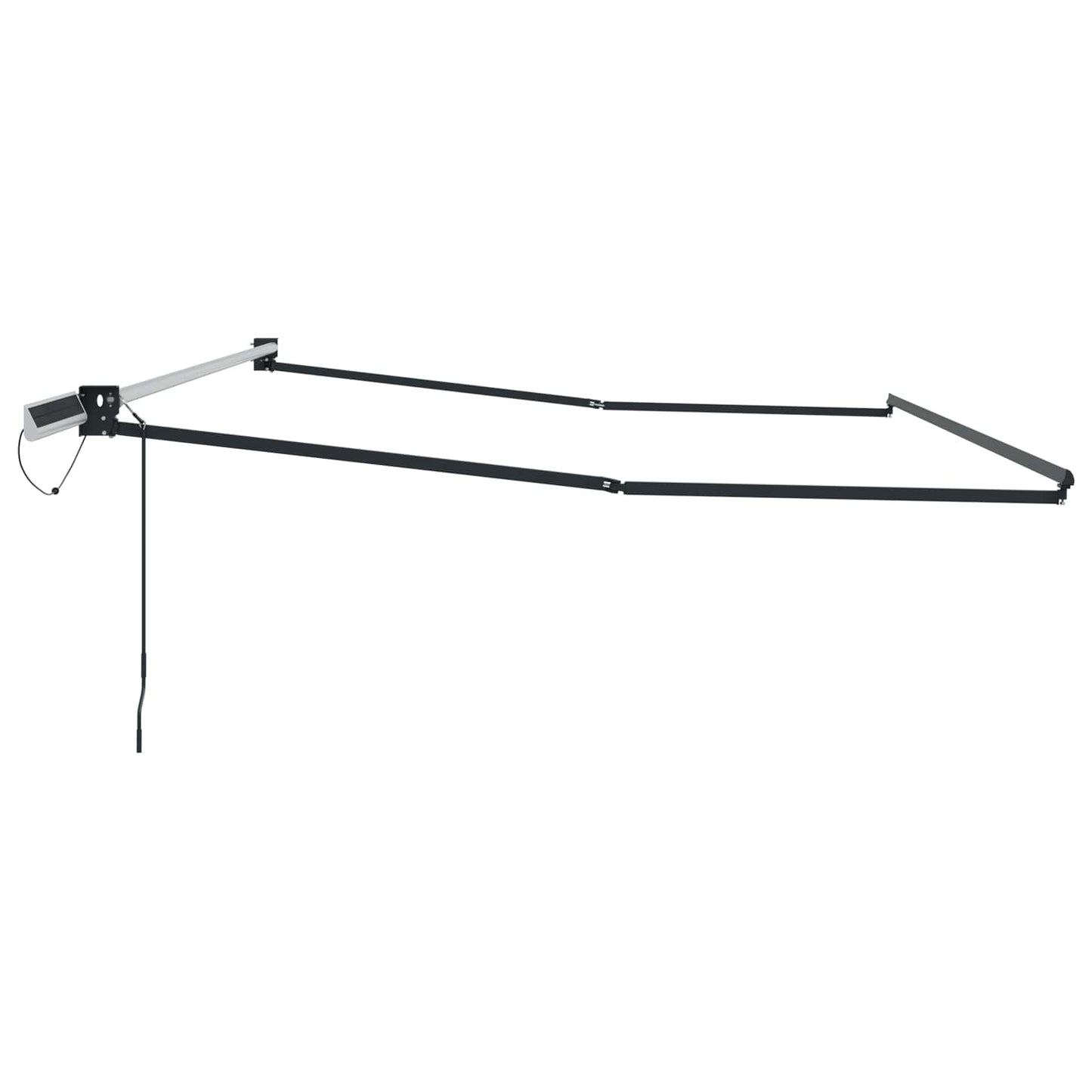 vidaXL Electric Retractable Awning Frame Anthracite 5 x 3 m Aluminium 4