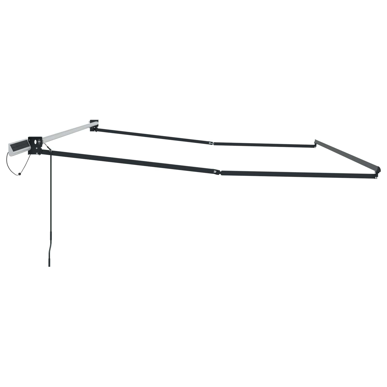 vidaXL Electric Retractable Awning Frame Anthracite 5 x 3 m Aluminium 4