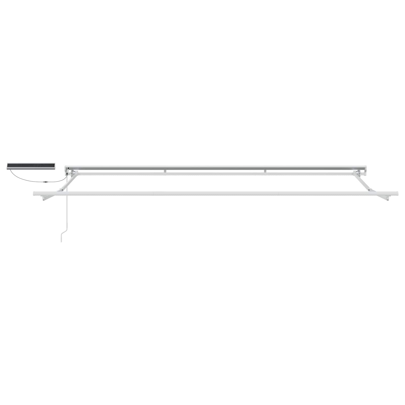 vidaXL Electric Retractable Awning Frame White 4 x 3 m Steel 3