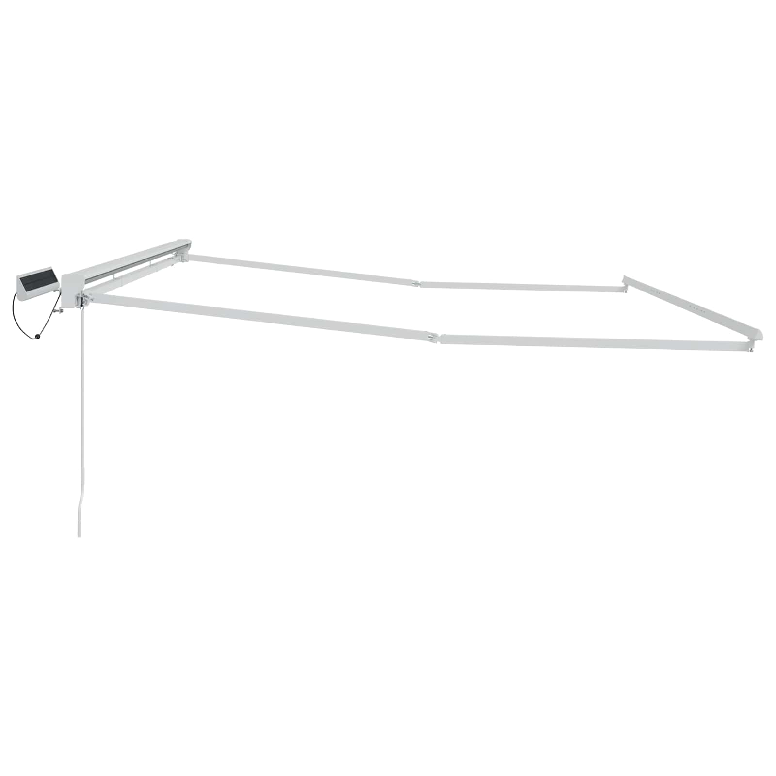 vidaXL Electric Retractable Awning Frame White 4 x 3 m Steel 4