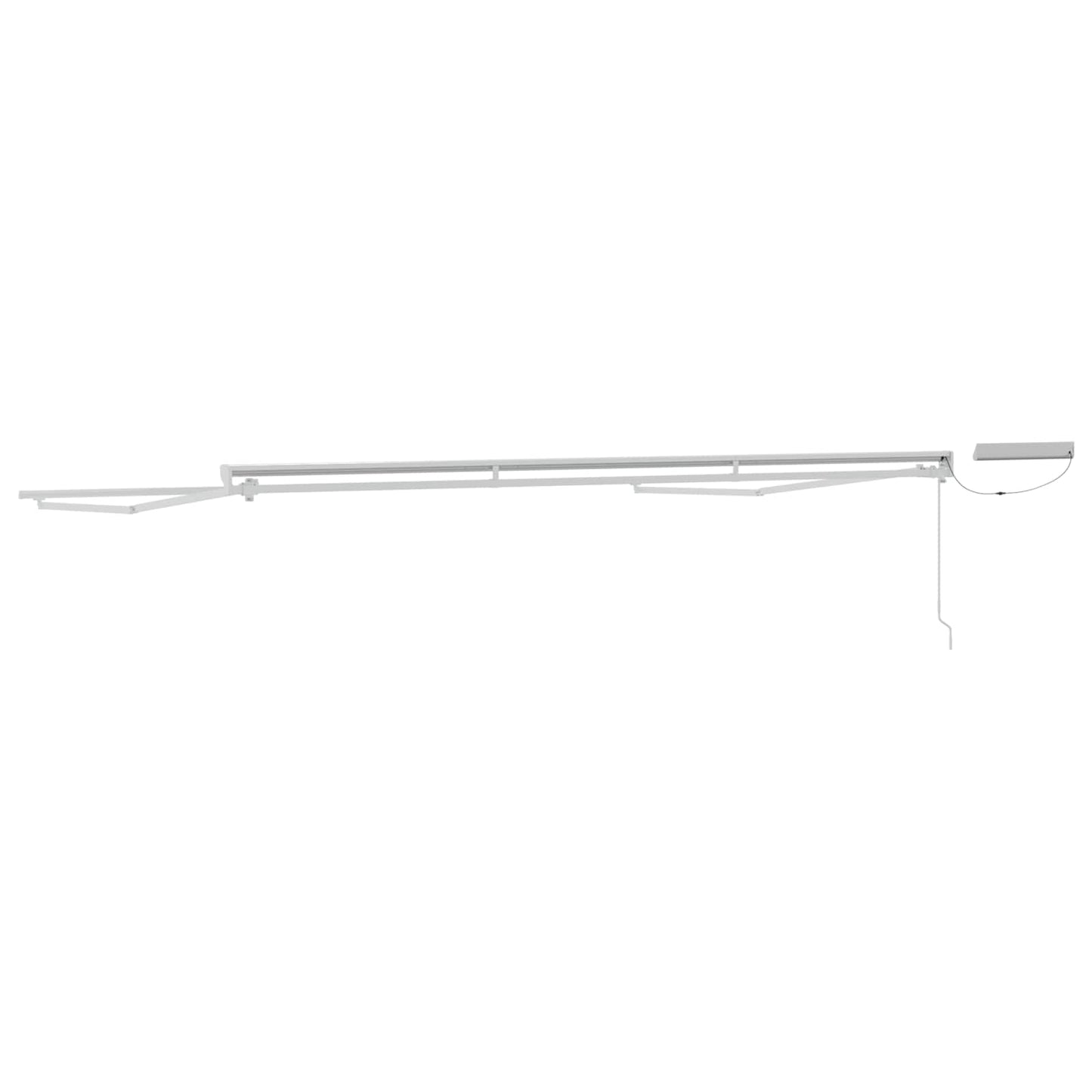 vidaXL Electric Retractable Awning Frame White 4 x 3.5 m Steel 5