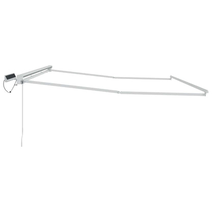 vidaXL Electric Retractable Awning Frame White 4 x 3.5 m Steel 4