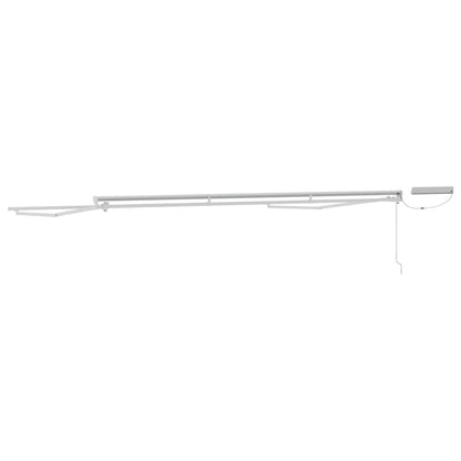 vidaXL Electric Retractable Awning Frame White 4.5 x 3 m Steel 5