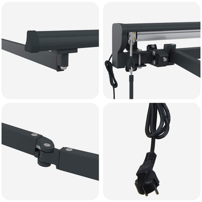 vidaXL Electric Retractable Awning Frame Anthracite 4 x 3.5 m Steel 6