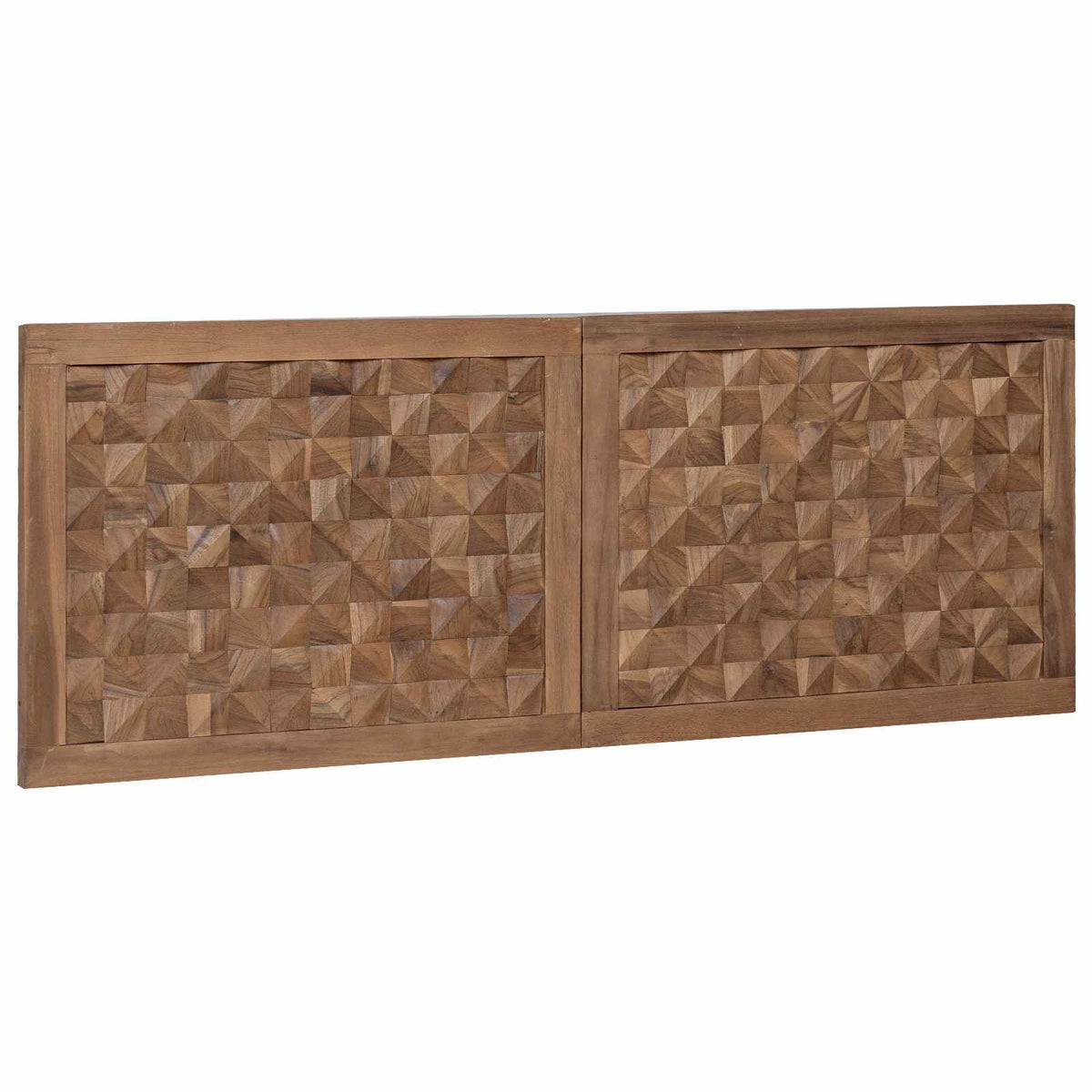 Bed Headboard Natural Solid Teak Wood 140 cm