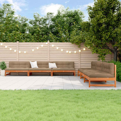 vidaXL Garden Lounge Set 6 pcs Wax Brown Solid Pine Wood 1
