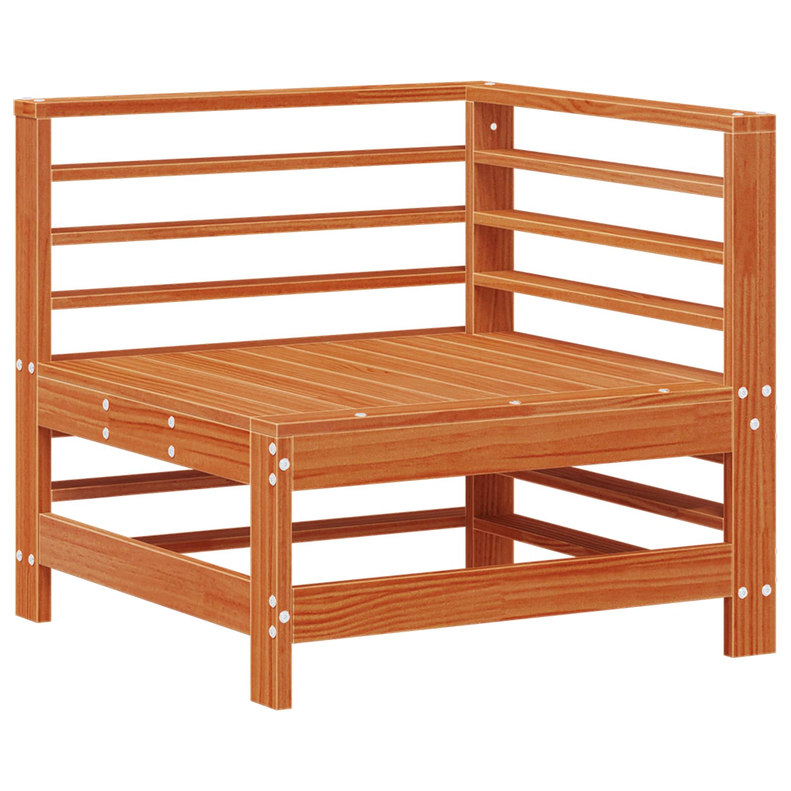 vidaXL Garden Lounge Set 7 pcs Wax Brown Solid Pine Wood 3