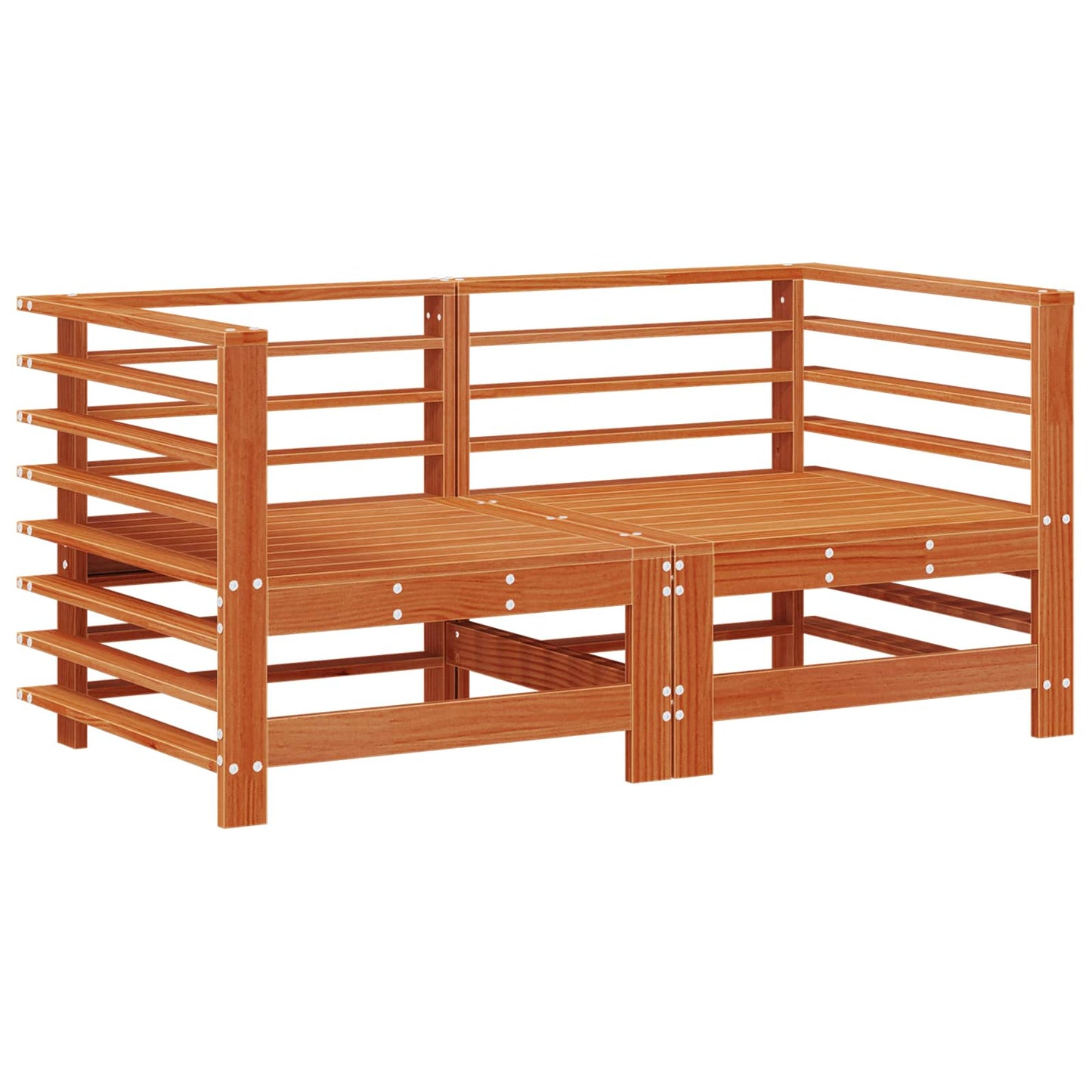 vidaXL Garden Lounge Set 7 pcs Wax Brown Solid Pine Wood 6