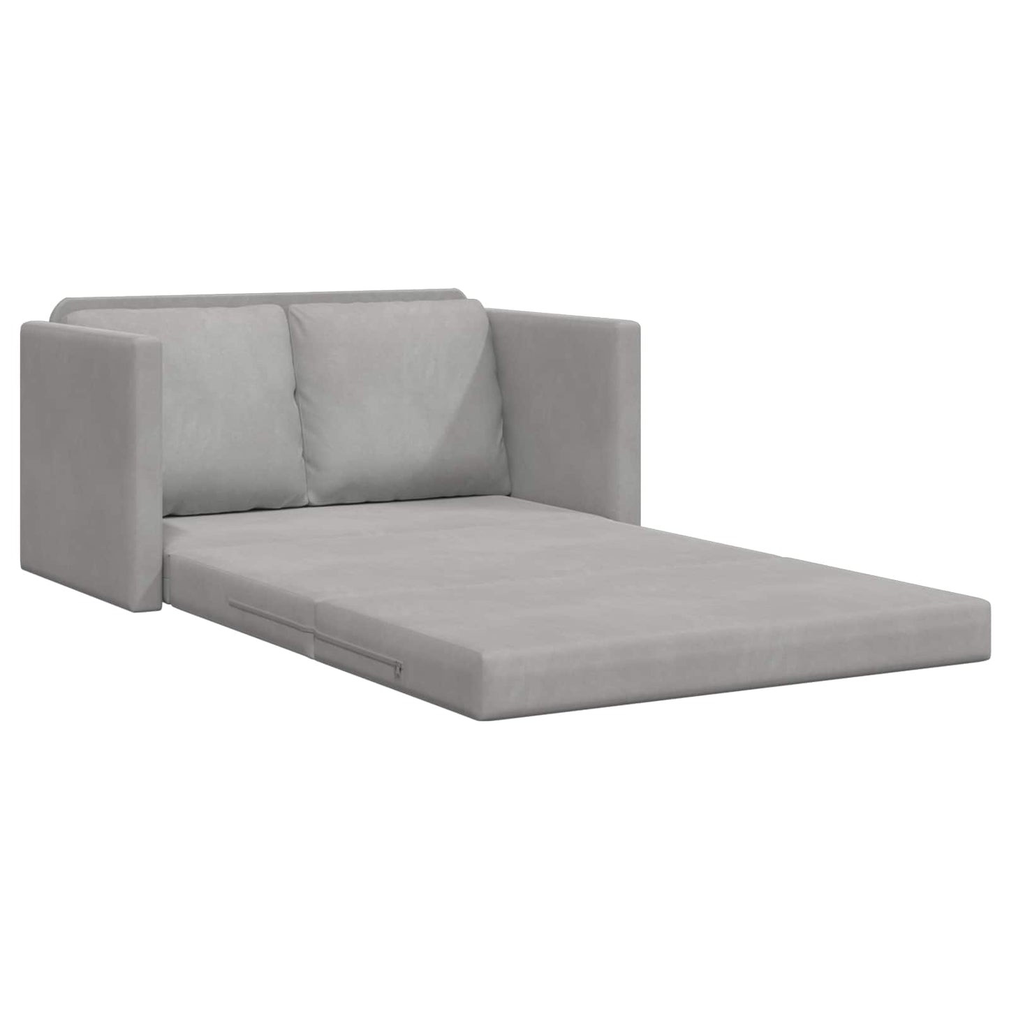 vidaXL Folding Sofa Bed Light Grey 122 x 70 x 60 cm Velvet 4