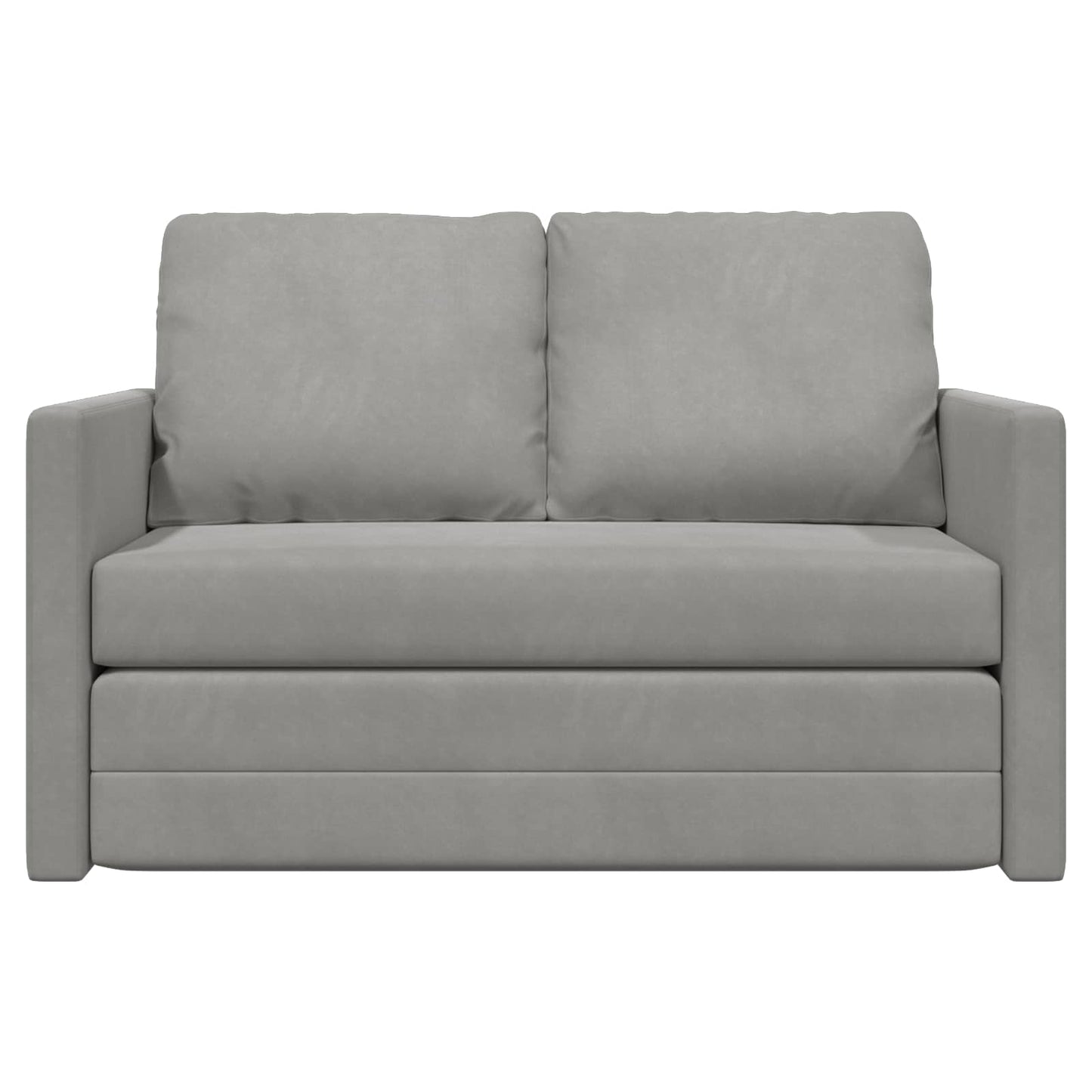 vidaXL Folding Sofa Bed Light Grey 122 x 70 x 60 cm Velvet 5