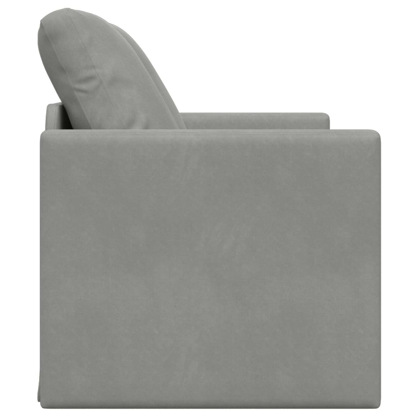 vidaXL Folding Sofa Bed Light Grey 122 x 70 x 60 cm Velvet 6