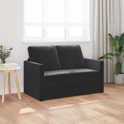 vidaXL Folding Sofa Bed Black 122 x 70 x 60 cm Velvet 3