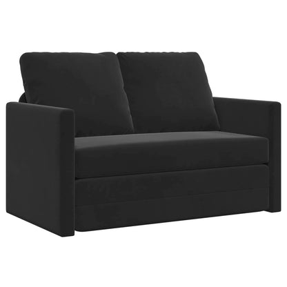 vidaXL Folding Sofa Bed Black 122 x 70 x 60 cm Velvet 2