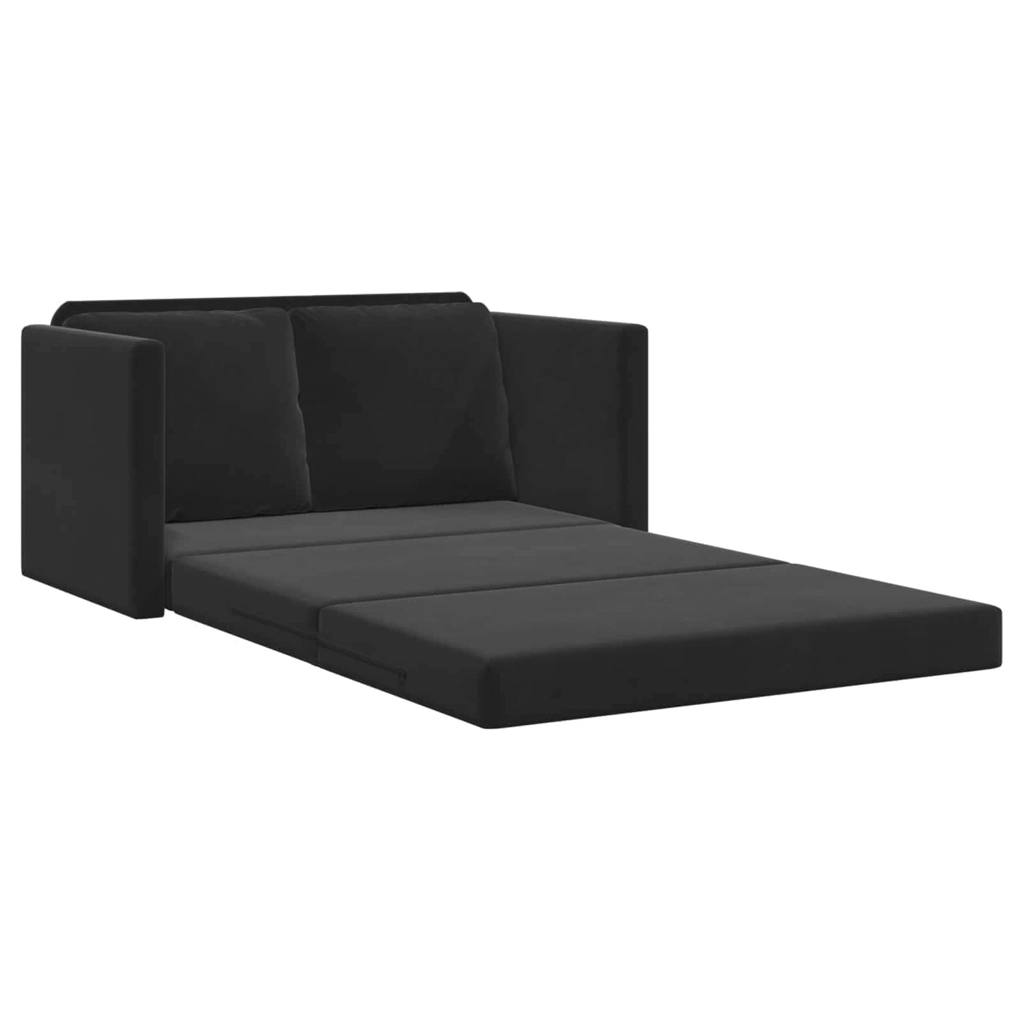 vidaXL Folding Sofa Bed Black 122 x 70 x 60 cm Velvet 4