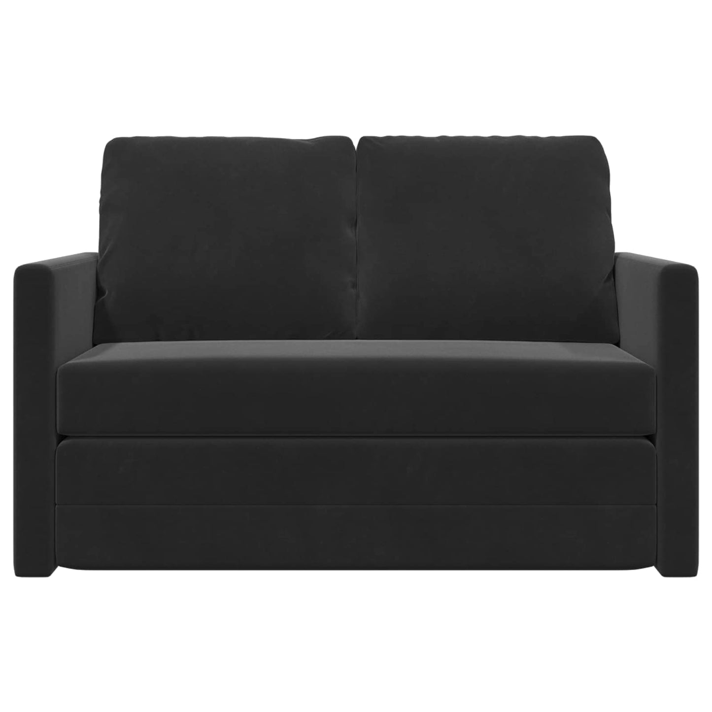 vidaXL Folding Sofa Bed Black 122 x 70 x 60 cm Velvet 5