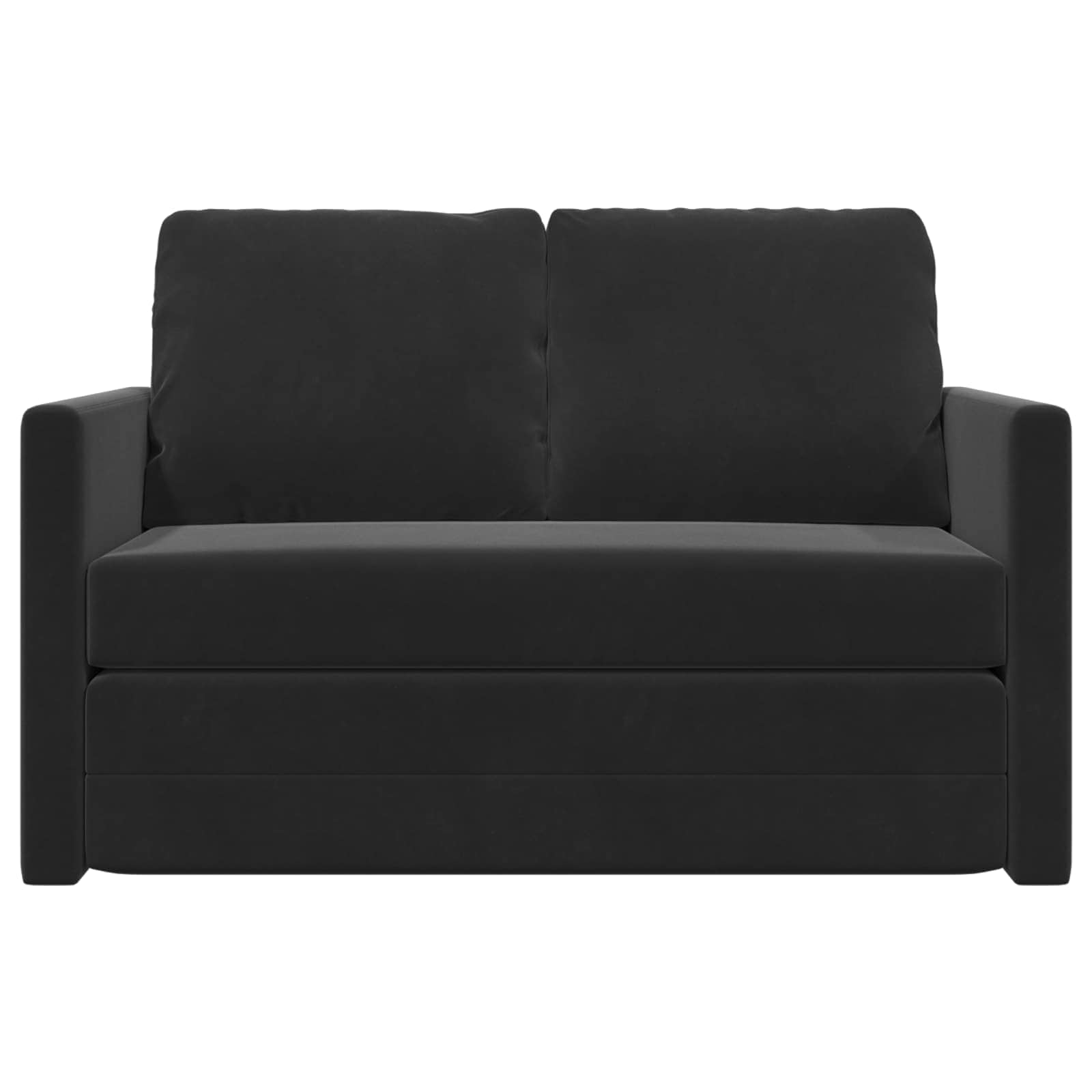vidaXL Folding Sofa Bed Black 122 x 70 x 60 cm Velvet 5