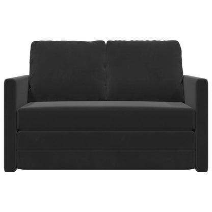 vidaXL Folding Sofa Bed Black 122 x 70 x 60 cm Velvet 5