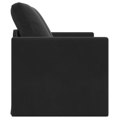 vidaXL Folding Sofa Bed Black 122 x 70 x 60 cm Velvet 6