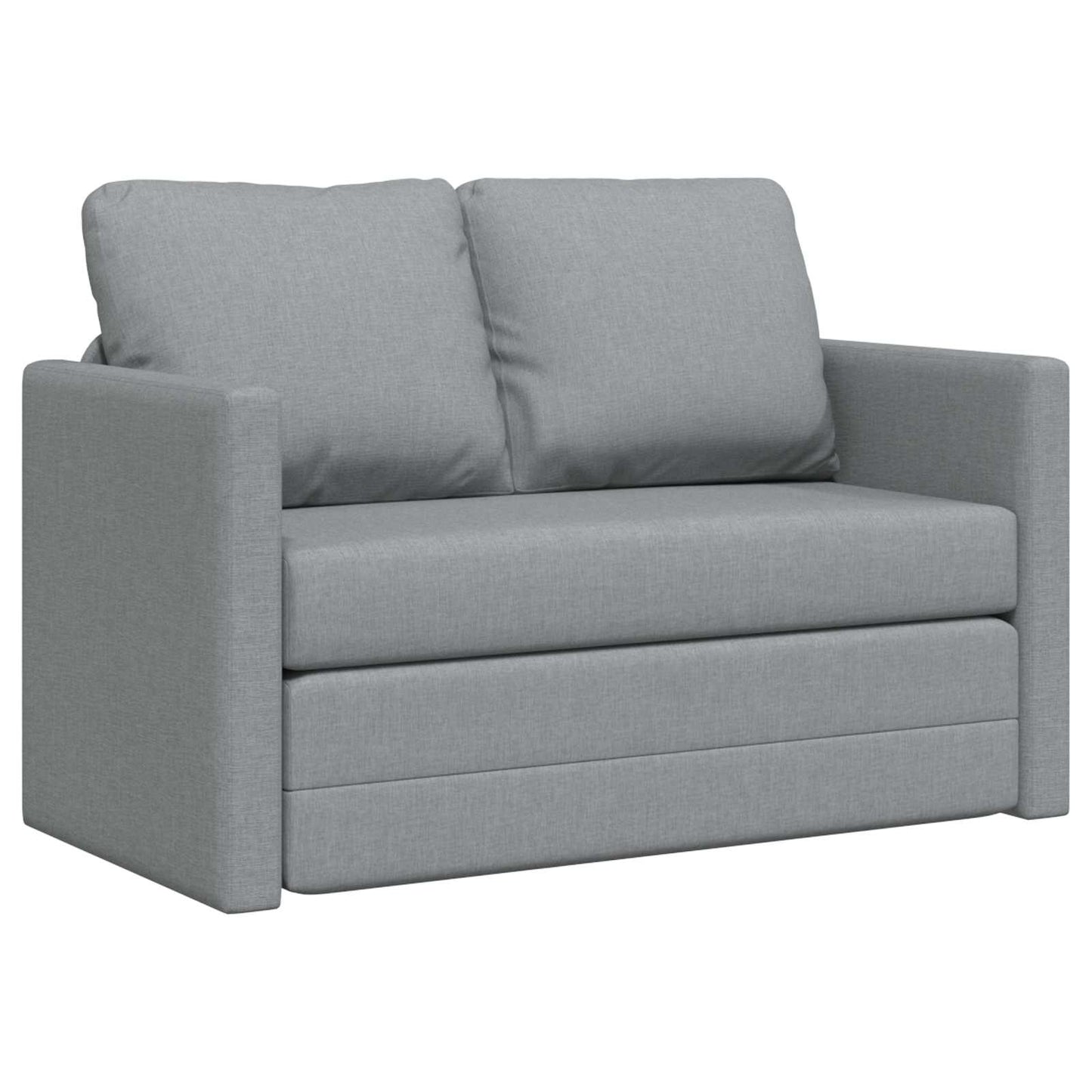 vidaXL Folding Sofa Bed Light Grey 112 x 60 x 55 cm Fabric 2