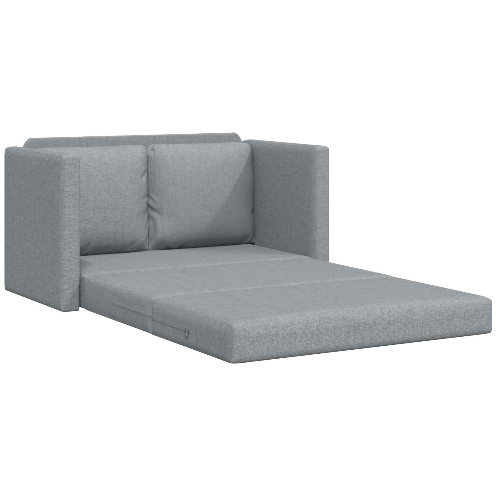 vidaXL Folding Sofa Bed Light Grey 112 x 60 x 55 cm Fabric 4