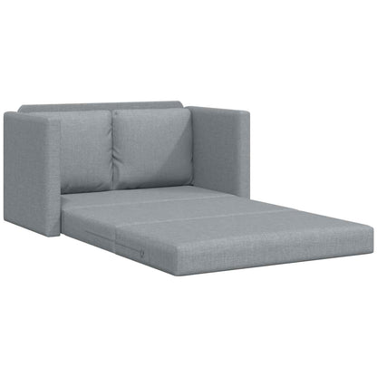 vidaXL Folding Sofa Bed Light Grey 112 x 60 x 55 cm Fabric 4
