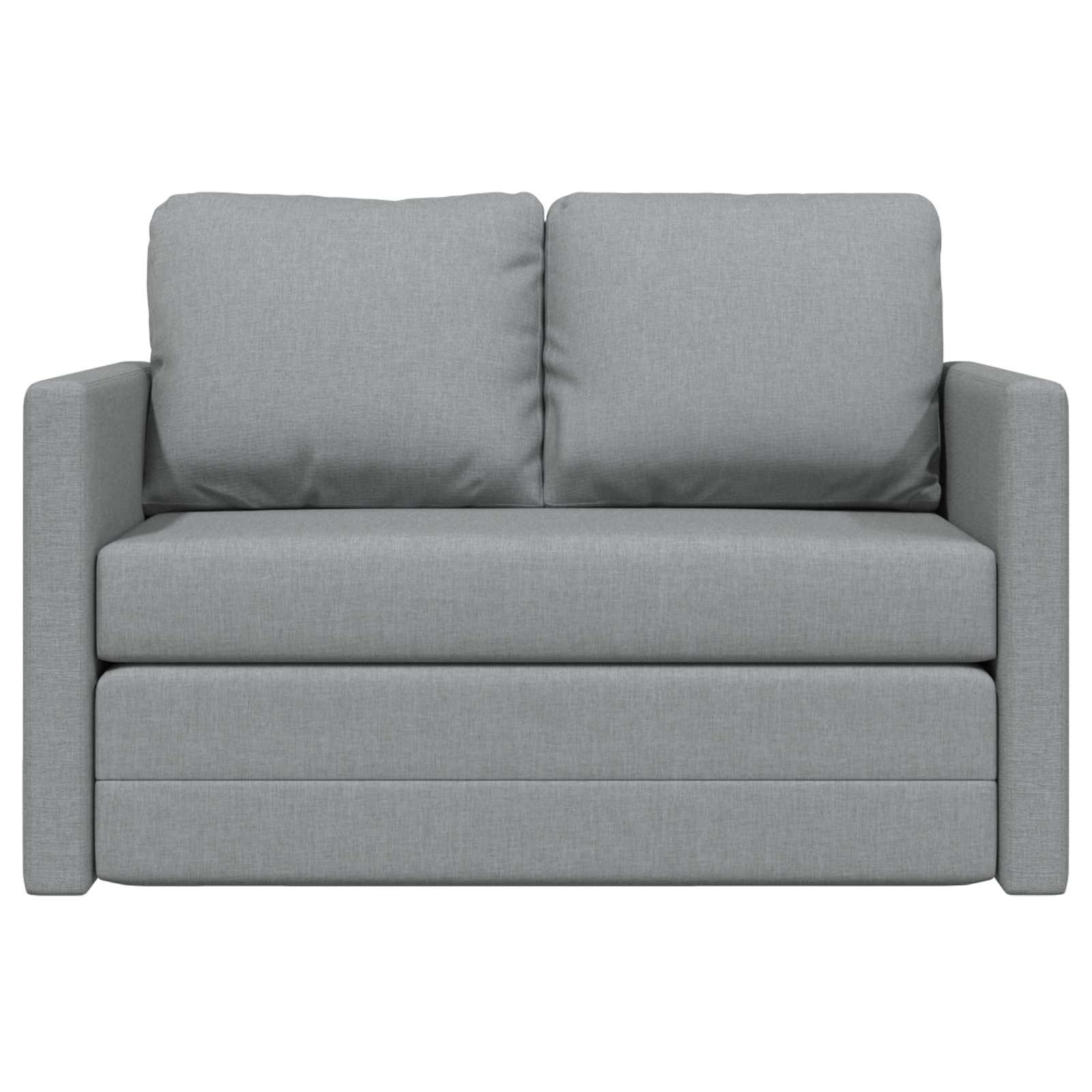 vidaXL Folding Sofa Bed Light Grey 112 x 60 x 55 cm Fabric 5