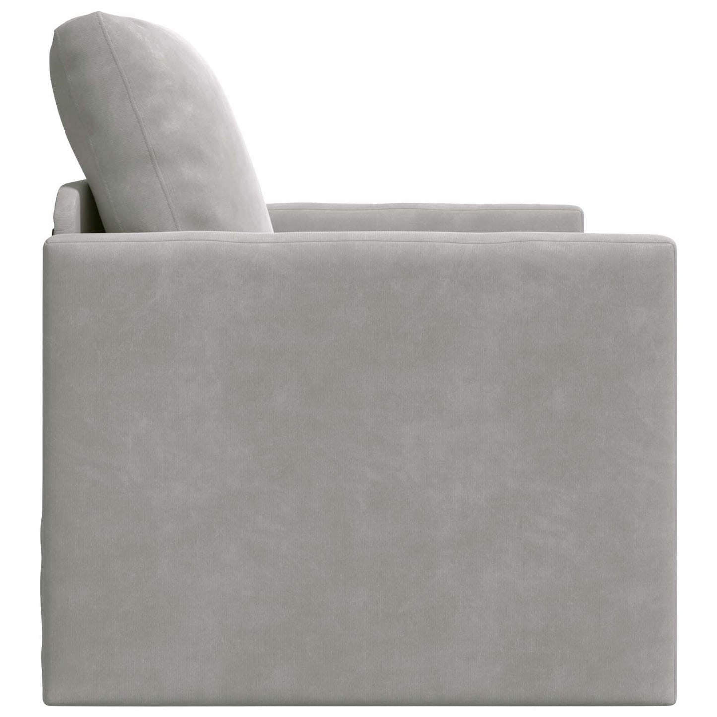 vidaXL Folding Sofa Bed Light Grey 74 x 77 x 81 cm Velvet 6