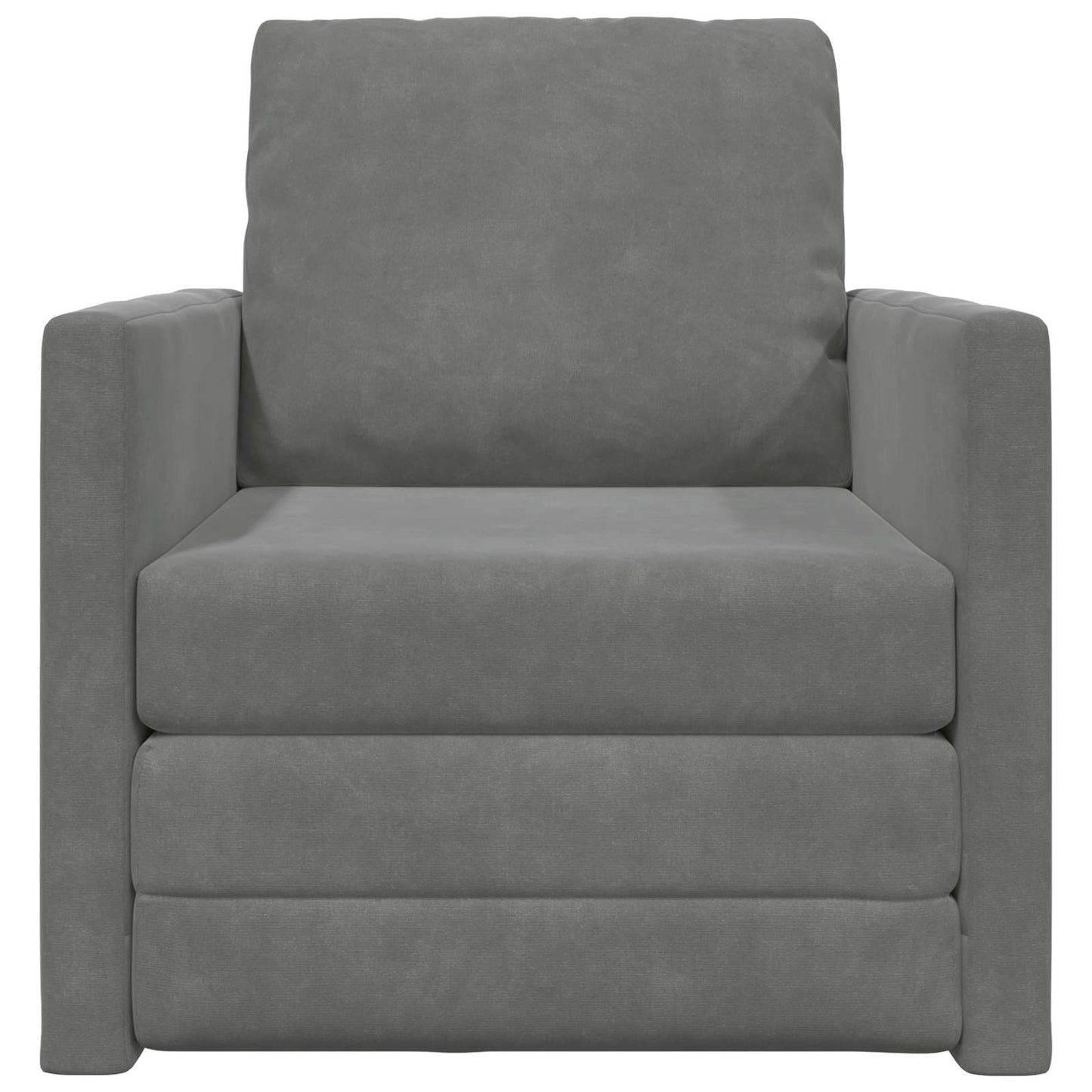 vidaXL Folding Sofa Bed Dark Grey 74 x 77 x 81 cm Velvet 5