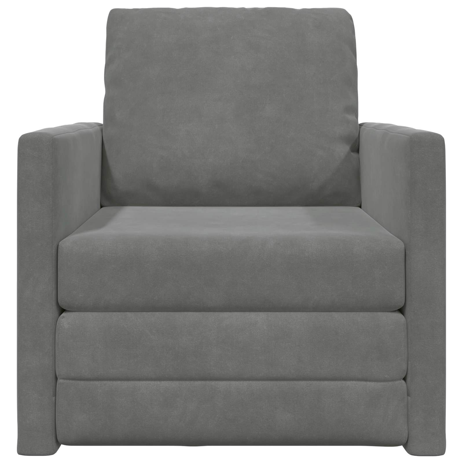 vidaXL Folding Sofa Bed Dark Grey 74 x 77 x 81 cm Velvet 5