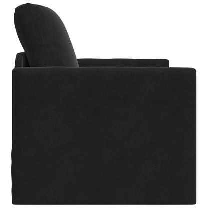 vidaXL Folding Sofa Bed Black 74 x 77 x 81 cm Velvet 6