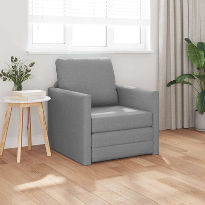 vidaXL Folding Sofa Bed Light Grey 74 x 77 x 81 cm Fabric 3