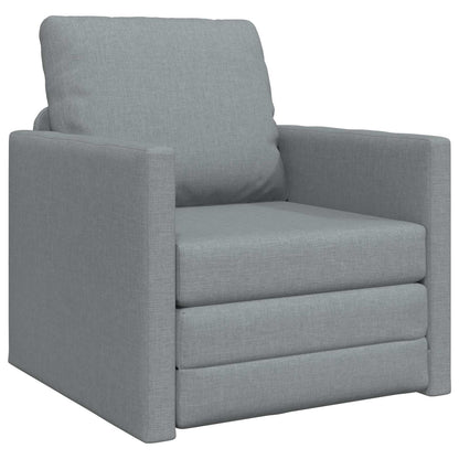 vidaXL Folding Sofa Bed Light Grey 74 x 77 x 81 cm Fabric 2