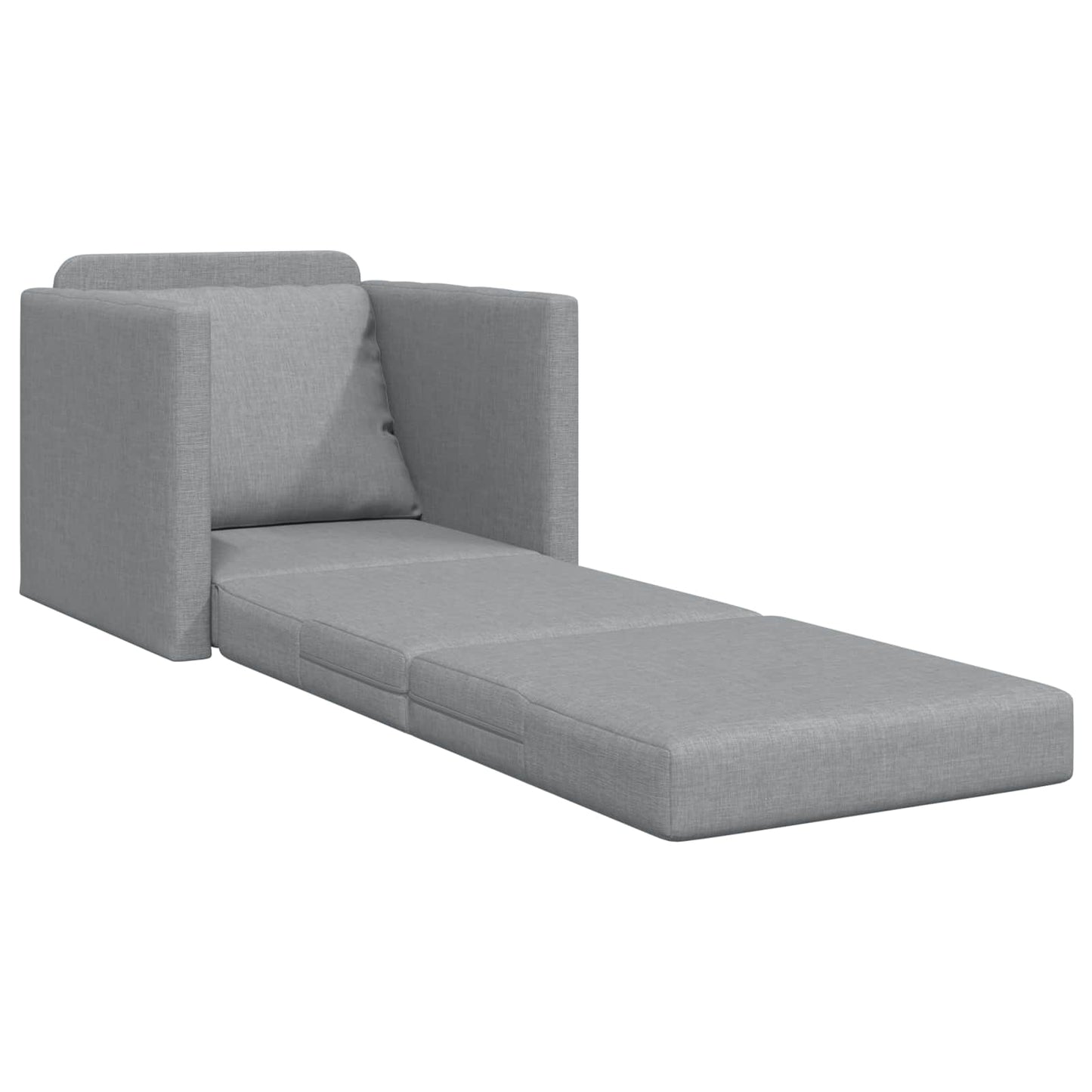 vidaXL Folding Sofa Bed Light Grey 74 x 77 x 81 cm Fabric 4
