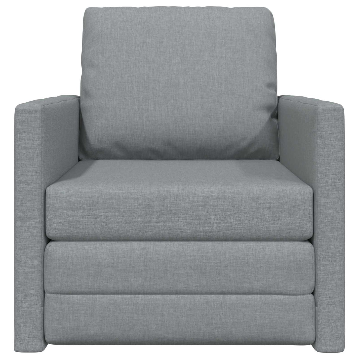 vidaXL Folding Sofa Bed Light Grey 74 x 77 x 81 cm Fabric 5